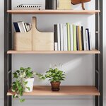 vidaXL Étagère murale marron clair 80x60x2 cm bois chêne massif traité
