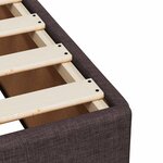 vidaXL Cadre de lit sans matelas marron foncé 140x190 cm tissu