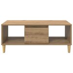 vidaXL Table basse Chêne artisanal 90 x 50 x 26 5 cm Bois d'ingénierie