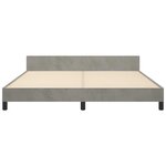 vidaXL Cadre de lit sans matelas gris clair 160x200 cm velours