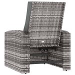 vidaXL Fauteuil inclinable de jardin avec coussins gris résine tressée