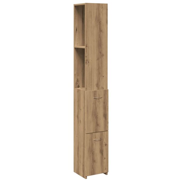 vidaXL Armoire de salle de bain chêne artisanal 25x25x170 cm