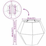 vidaXL Jardinière 2 Pièces Argent 50 x 50 x 40 cm Acier inoxydable