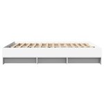 vidaXL Cadre de lit sans matelas blanc 160x200 cm bois d'ingénierie