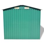 vidaXL Abri de stockage pour jardin Métal Vert 204 x 132 x 186 cm