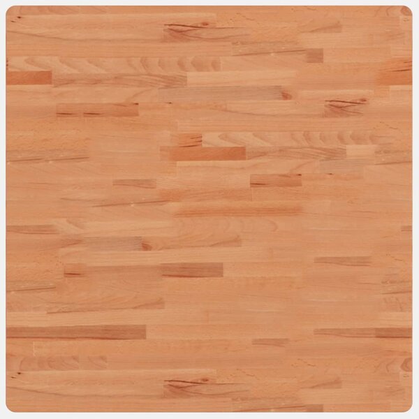 vidaXL Dessus de table 80x80x2 5 cm carré bois massif de hêtre