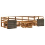 vidaXL Ensemble de canapés d'extérieur 8 pc Naturel