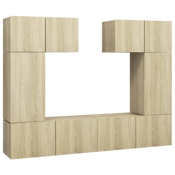 vidaXL Ensemble de meuble TV 6 Pièces Chêne sonoma Bois d'ingénierie