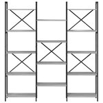 vidaXL Étagère Sonoma gris 156 x 25 x 167 cm Bois d'ingénierie