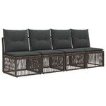 vidaXL Ensemble de canapé de jardin 11 Pièces Gris polyrotin