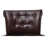 Fauteuil chaise chaise de bureau en cuir mélangé marron 0502056