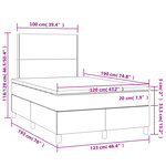 vidaXL Sommier à lattes de lit avec matelas vert foncé 120x190 cm