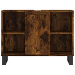 vidaXL Armoire salle de bain chêne fumé 80x33x60cm bois d'ingénierie