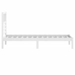 vidaXL Cadre de lit sans matelas blanc 75x190 cm bois de pin massif