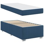 vidaXL Cadre de lit avec matelas Bleu 80 x 200 cm tissu