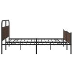 vidaXL Cadre de lit en métal sans matelas chêne marron 180x200 cm