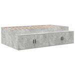vidaXL Cadre de lit Gris Béton 100x200 cm