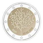 2 euros commémorative Estonie 2020 - Traité de paix de Tartu.