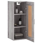 vidaXL Armoire murale sonoma gris 34 5x34x90 cm bois d'ingénierie