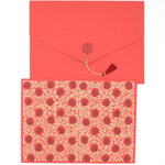 PAPERTREE MONSOON Lot de 5 Enveloppes (A5) - Rouge
