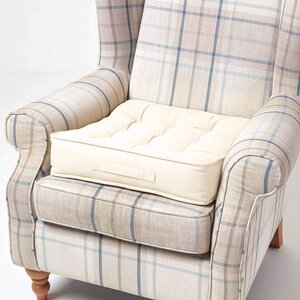 Coussin d'assise rehausseur en coton Beige  50 x 50 x 10 cm - HOMESCAPES