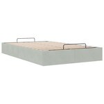 vidaXL Cadre de lit ottoman sans matelas gris clair 120x190 cm velours