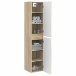vidaXL Cabinet de Salle de Bain Mural Chêne Sonoma 33 x 34 5 x 160 cm