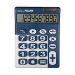 Calculatrice bleue 10 chiffres grandes touches