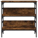 vidaXL Table console chêne fumé 75x32x75 cm bois d'ingénierie