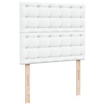 vidaXL Sommier à lattes de lit avec matelas Blanc 120x200cm Similicuir