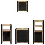 vidaXL Ensemble de mobilier de salle de bain avec étagère 4 Pièces