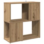 vidaXL Bibliothèque chêne artisanal 60x24x63 cm bois d'ingénierie