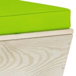 vidaXL Canapé central palette de jardin avec coussins Épicéa imprégné