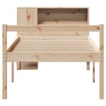 vidaXL Lit bibliothèque sans matelas 75x190 cm bois de pin massif