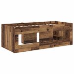 vidaXL Cadre de Lit Élevé pour Enfants 2 Pièces Bois ancien 90 x 200 cm
