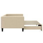 vidaXL Lit de jour avec gigogne sans matelas crème 90x200 cm