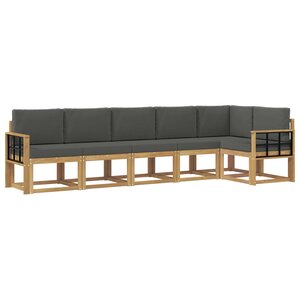 vidaXL Ensemble de canapés d'extérieur 6 Pièces Blanc et anthracite