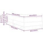 vidaXL Lit à ressorts avec matelas Noir 90 x 190 cm tissu