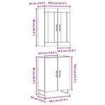 vidaXL Haut Armoire Montage mural chêne artisanal 69 5 x 34 x 90 cm