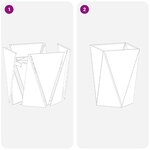 vidaXL Jardinière 2 Pièces Noir 50 x 50 x 75 cm Acier