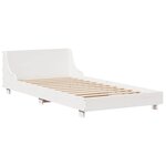 vidaXL Cadre de lit sans matelas blanc 100x200 cm bois de pin massif