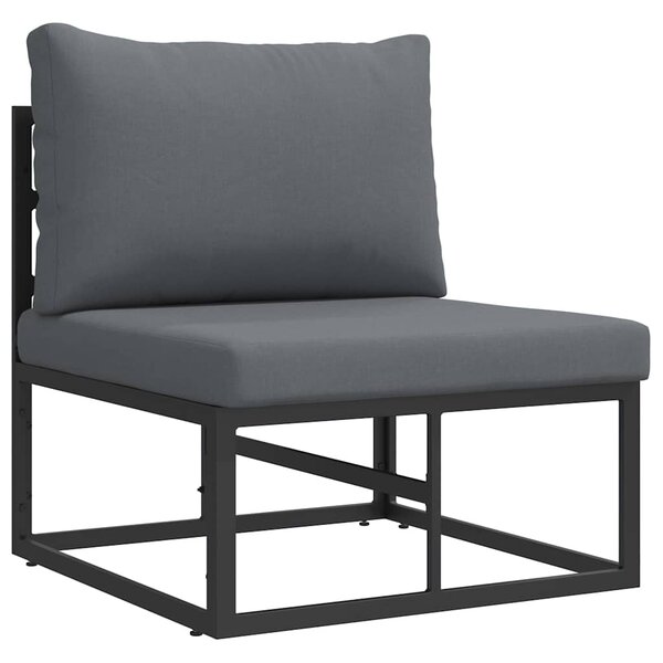 vidaXL Mobilier de jardin Noir et anthracite 70 x 71 5 x 71 cm Métal