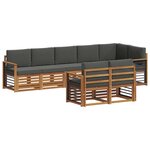 vidaXL Ensembles de canapés avec coussin 8 Pièces Naturel et Anthracite