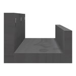 vidaXL Étagères murales 2 Pièces Gris 50x12x9 cm Bois de pin massif
