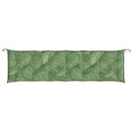 vidaXL Coussins de banc de jardin lot de 2 motif de feuilles tissu