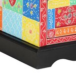 vidaXL Cabinet de chevet avec tiroir Multicolore 40 x 35 x 45 cm