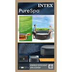 INTEX Housse de spa Gris foncé 211 x 211 cm PVC et PU