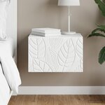 vidaXL Table d'appoint murale Blanc 34 5 x 33 x 20 cm