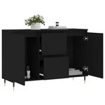 vidaXL Buffet noir 101 5x35x70 cm bois d’ingénierie
