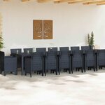 vidaXL Ensemble de salle à manger de jardin avec coussins 17 Pièces